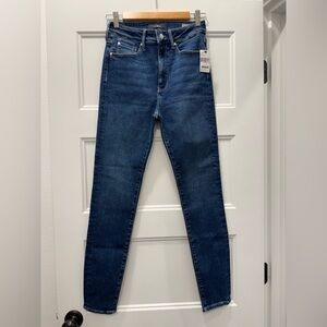 Mavi Jeans Scarlett Super High Rise Super Skinny Size 27 Stretch Dark Wash NWT